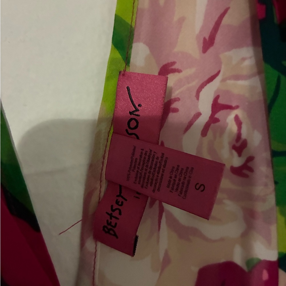 Betsey Johnson Pink Floral Backless Wrap Dress - Picture 2 of 3